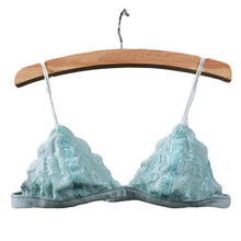 Women Floral Sheer Lace Crop Top Unpadded Hollow Out Triangle Bralette Bra Bustier Crop Top Lingerie Mesh lining Camis #43 GS