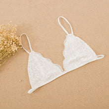 Women Hollow bralette crop top Translucent Underwear Black White Sheer Lace Strap Lingerie Bra Top Bustier #25 GS