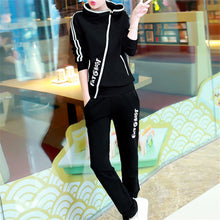 Women Sets&Suit Hooded Full t-shirt Plus Size Casual Set 2 Piece Letter Print Full Length Sets With Zipper 71941 GS