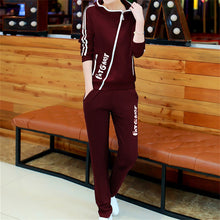 Women Sets&Suit Hooded Full t-shirt Plus Size Casual Set 2 Piece Letter Print Full Length Sets With Zipper 71941 GS