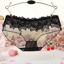 Women Sexy Lace Transparent Briefs Solid Panties Women Lingerie Floral Underwear Female tangas women sexy #82 GS