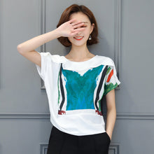 Women Shirts New Arrival Chiffon Blouse Printed Shirt Summer Spring Elegant Short Section Blusas Loose Tops 72577 GS