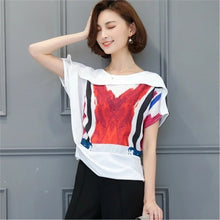 Women Shirts New Arrival Chiffon Blouse Printed Shirt Summer Spring Elegant Short Section Blusas Loose Tops 72577 GS
