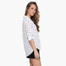Women Shirts New Arrival European Street Blouse Hearts Printed Shirt Summer Spring Square Collar Dovetail Blusas Tops 60581 GS