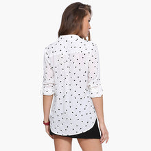 Women Shirts New Arrival European Street Blouse Hearts Printed Shirt Summer Spring Square Collar Dovetail Blusas Tops 60581 GS