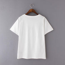 Women Summer Basic T Shirt Fashion Tops O-Neck Short Sleeve Animal Print t-shirt 72255 GS