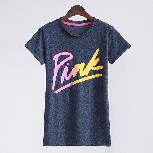 Women Summer Letter Print Fashion Tops Fashion T Shirt Woman O-Neck Short Sleeve Colorful t-shirt 72295 GS