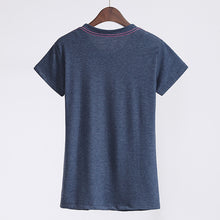 Women Summer Letter Print Fashion Tops Fashion T Shirt Woman O-Neck Short Sleeve Colorful t-shirt 72295 GS
