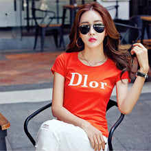 Women Summer Print T Shirt Fashion Print Woman Letter Print Tops O-Neck Short Sleeve t-shirt 71445 GS