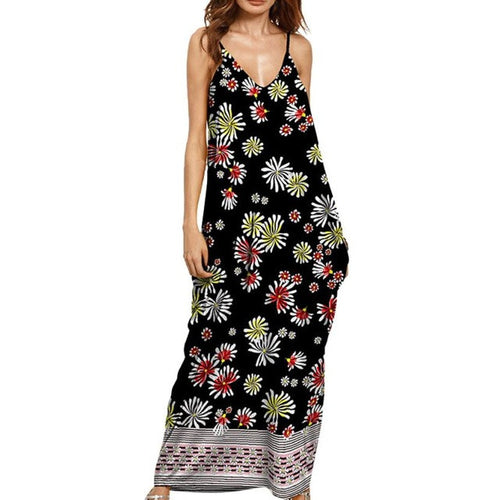 fashion  style Women Dress plus size M-2XL vintage floral print women casual loose long dress vestidos femininos #63 GS