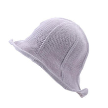 fashion sun hat female  sun hats for women large brimmed Knit sun hat folding beach Caps sombreros mujer verano #63 GS