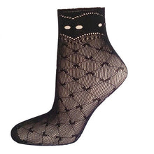 21Colors Fashion Transparent Fishnet Socks Women Lace Nylon Hollow Out Ankle Length Short Socks Ladies Calcetines De Mujer #03 GS