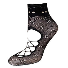 21Colors Fashion Transparent Fishnet Socks Women Lace Nylon Hollow Out Ankle Length Short Socks Ladies Calcetines De Mujer #03 GS