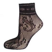 21Colors Fashion Transparent Fishnet Socks Women Lace Nylon Hollow Out Ankle Length Short Socks Ladies Calcetines De Mujer #03 GS