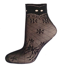 21Colors Fashion Transparent Fishnet Socks Women Lace Nylon Hollow Out Ankle Length Short Socks Ladies Calcetines De Mujer #03 GS