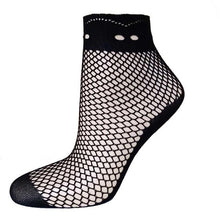 21Colors Fashion Transparent Fishnet Socks Women Lace Nylon Hollow Out Ankle Length Short Socks Ladies Calcetines De Mujer #03 GS