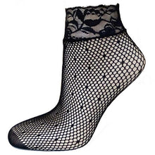 21Colors Fashion Transparent Fishnet Socks Women Lace Nylon Hollow Out Ankle Length Short Socks Ladies Calcetines De Mujer #03 GS