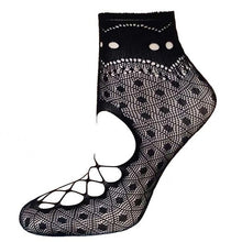 21Colors Fashion Transparent Fishnet Socks Women Lace Nylon Hollow Out Ankle Length Short Socks Ladies Calcetines De Mujer #03 GS