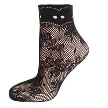 21Colors Fashion Transparent Fishnet Socks Women Lace Nylon Hollow Out Ankle Length Short Socks Ladies Calcetines De Mujer #03 GS