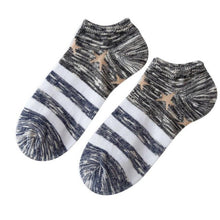 3 Colors Striped Cotton Blend Men Socks Invisible Men's Low Cut Ankle Socks   Breathable Socks Thin Short Sock #1128 GS