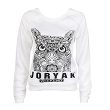3Colors New Fashion Women  Owl Print Long Sleeve Casual Loose Tees Tops Women T-Shirt Poleras De Mujer Camisetas GS