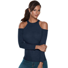 4 Colors Sexy Off Shoulder T-shirt Camisas Femininas  Women  Long Sleeve t Shirt Fashion Ladies Tops Tee Shirt Femme GS
