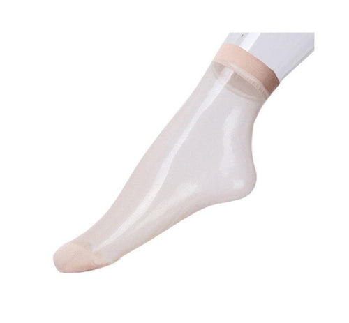 5Pair/lot Transparent Socks Women New  Rayon Nylon Sexy Lace Top-Ankle Short Socks crystal Slik Ultrathin Socks Female #05 GS