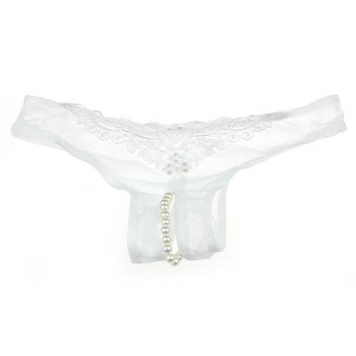 7 Color Sexy Underwear Women PantiesLace+Synthetic Pearl Briefs One Size Ladies Intimates Underpants tangas women sexy GS