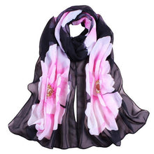 7 Colors Women Soft Thin Chiffon Silk Scarf Flower printed Scarves Wrap Shawl YLYL GS