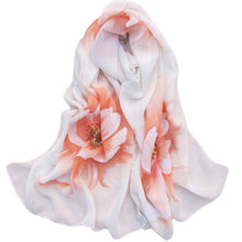 7 Colors Women Soft Thin Chiffon Silk Scarf Flower printed Scarves Wrap Shawl YLYL GS