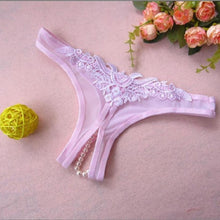 7Colors Sexy Women Pearl G-String And Thongs Solid Low Waist Open Crotch Underwear Women bragas mujer New Arrival  #425 GS