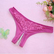 7Colors Sexy Women Pearl G-String And Thongs Solid Low Waist Open Crotch Underwear Women bragas mujer New Arrival  #425 GS