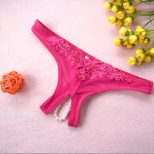 7Colors Sexy Women Pearl G-String And Thongs Solid Low Waist Open Crotch Underwear Women bragas mujer New Arrival  #425 GS