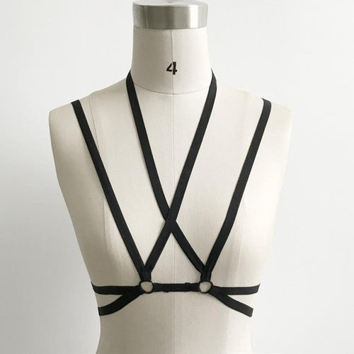 Alluring Women Bandage Crop Top  sexy Bra Elastic Body Bra Black Sexy Lingerie body Cropped Lady S-XL #23 GS