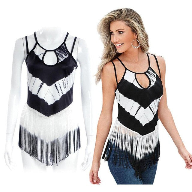 American Apparel  New Fashion Women T Shirt Casual Sleeveless Tassel T-Shirt Women  Tops Ladies camiseta mujer GS