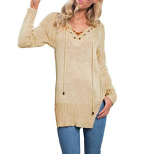 And  Fahsion  Women Pullover V Neck Long Sleeve Knitted Size Split Long Tops Sweater Loose Casual WOmen Sweater GS