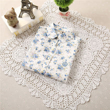 Autumn Female Floral Print Blouses Long Sleeve Fashion Cotton Blusas Femininas Japanese Style Tops 70017 GS