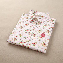 Autumn Female Floral Print Blouses Long Sleeve Fashion Cotton Blusas Femininas Japanese Style Tops 70017 GS
