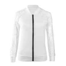 Jacket Women Long Sleeved Lace Zipper Thin Coats For Women Girls Outdwear Women Jacket Fashion Coats Women Clothing GS