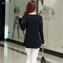 Autumn New Blouses Women Long Sleeve Shirt Tops Fashion Lace Patchwork Bottoming Blouse  Female Loose Casual Shirts 31757 GS
