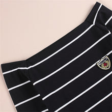 Autumn New Bottoming T Shirt Long Sleeve Slash Neck Striped T-shirt  hot  Women Tops Fashion Casual T Shirts 31800 GS
