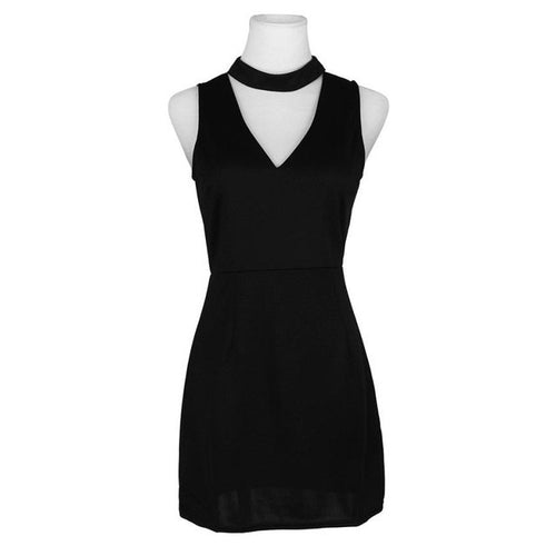 Spirng Women Black Halter Sexy Dresses  New Fashion Long Sleeve A-Line Ladies Mini Dress Female vestidos mujer #1206 GS