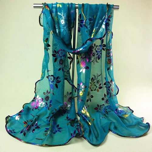 Hot Sale Scarf Women Vintage Warm Flower Bohemian Shape 9 Colors Chiffon Rayon Scarves Wraps Shawl For Women GS