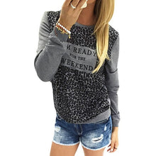 Style  Fashion Women Leopard Print Shirts Long Sleeve Casual Loose T shirt Female Tee Tops T-shirt Women Clothes GS