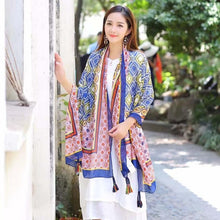 Women Scarf Fashion  Women Vintage Ladies Print shawl female bufanda mujer Cotton Linen Wrap Shawl Scarves GS
