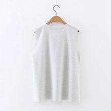 Babes Letter Print  New European Style Fashion Sleeveless T-shirts Plus Size Female T shirts Top O-neck Women t shirt 72590 GS