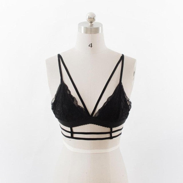 Black White Crop Top  New Women Bustier Crop Top Skinny Bralette Bralet Bra Tops Vest Tank Tops Cropped YLYL GS