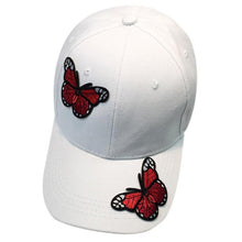 Black White Embroidery Butterfly Snapback Cap  New Fashion Cotton Adjustable Baseball Cap High quality Gorras Bone #01 GS