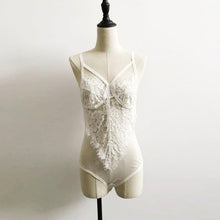Bodysuit Women  Lace Sheer Mesh Bandage One-Piece Lace Bralette Bustier Bodysuit Triangle Overalls combinaison femme #53 GS