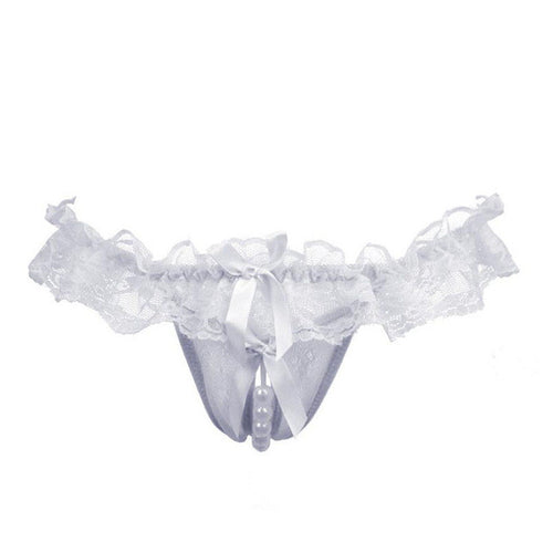 Bragas mujer  Sexy Women Underpanties Pearl Lace Open Crotch Thongs And G-String Mesh Ladies Low Waist Underwear panties &03 GS